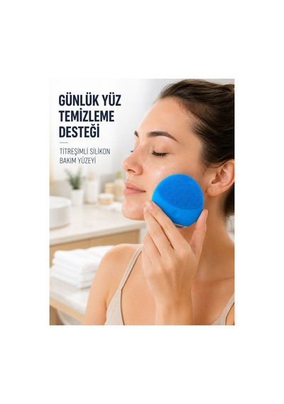 Trendlia Şarjlı Yüz Temizleme Yumuşak Silikon Titreşimli Cilt Bakım Fırçası