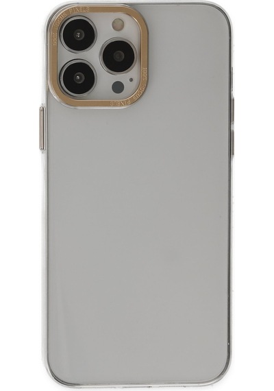 Apple iPhone  Uyumlu-  13 Pro Kılıf Anka Pc Sert Metal Kapak - Şeffaf