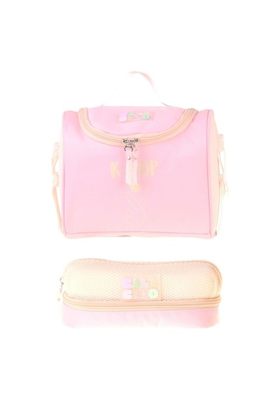 Calacilo K-pop Pink Kız Çocuk Pembe Renk Beslenme Çantası Ve Kalemlik Seti - Setcc-c4108