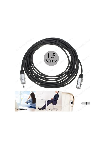 1.5 Metre Yüksek Kalite 3.5Mm Stereo Ses Uzatma Kablosu