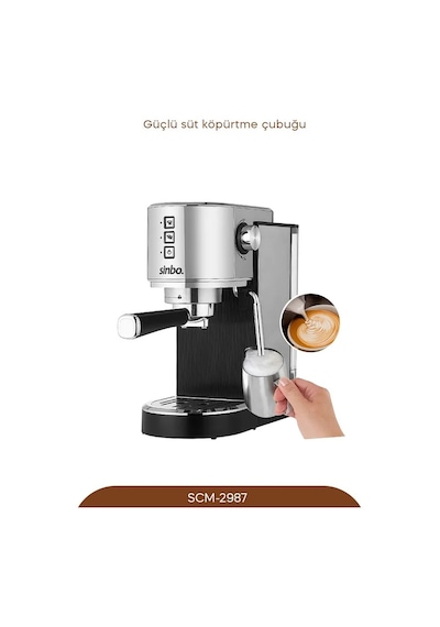 Sinbo Scm-2987 Espresso Kahve Makinesi Gri