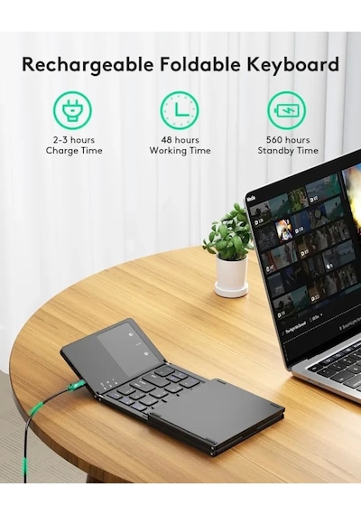 Samsers Touchpadli Katlanabilir Bluetooth Klavye Bt X 1 Black Samsers Touchpadli Katlanabilir Bluetooth Klavye Bt X 1 Black