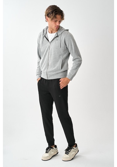 Dechers Tech Fleece Double Face Kapüşonlu Erkek Eşofman Takım E213-16 Açık Gri