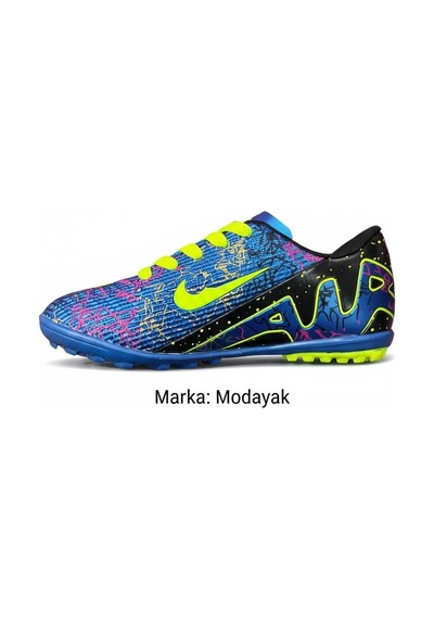 Modayak Walked Mavi-sarı Çorapsız Halısaha Krampon Futbol Ayakkabısı Mavi 