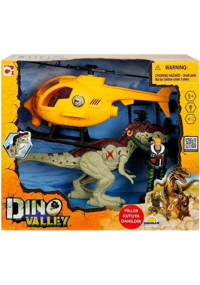 Dino Valley Sesli ve Işıklı Helikopter Oyun Seti