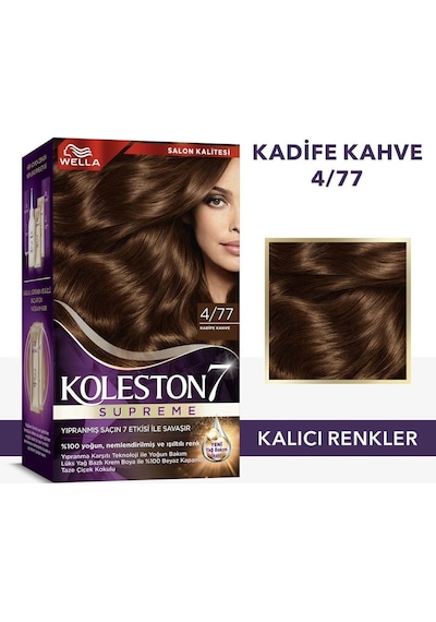 Koleston Supreme Kit Saç Boyası 4/77 Kadife Kahve