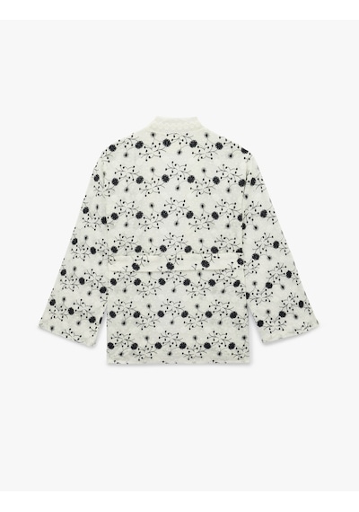 Koton Pamuklu Uzun Kollu Kemerli Desenli Brodeli Kimono Ceket Lacivert Desenli 6sak50016pw Koton Pamuklu Uzun Kollu Kemerli Desenli Brodeli Kimono Ceket Lacivert Desenli 6sak50016pw