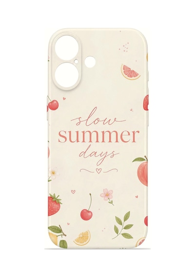 Apple iPhone Uyumlu 17 Vorian İnce Kamera Korumalı Mika Kılıf Slow Summer Days Slow Summer Days Mika