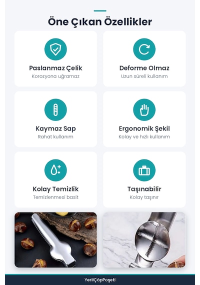 Profesyonel Metal Kestane Çizici Pense Gümüş