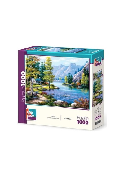 Göl Kıyısında Ve Güne Merhaba İkili Set - 1000 + 500 Parça İkili Puzzle Seti