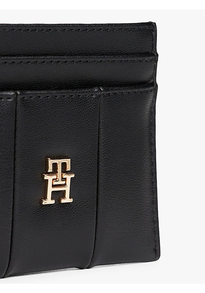 Tommy Hilfiger Th Icon Cc Holder Quılted Kadın Siyah Cüzdan - Aw0aw17745 Siyah