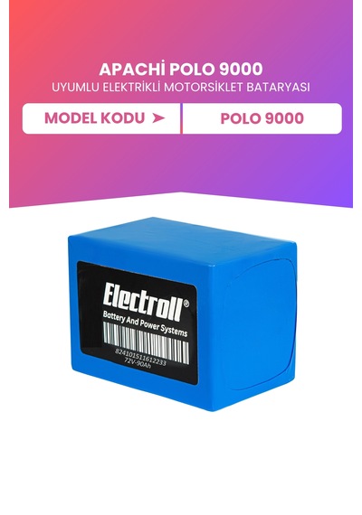 Apachi Polo 9000 Uyumlu Batarya Maksimum Kapasite Lifepo4 72v 90ah Elektrikli Motosiklet Bataryası