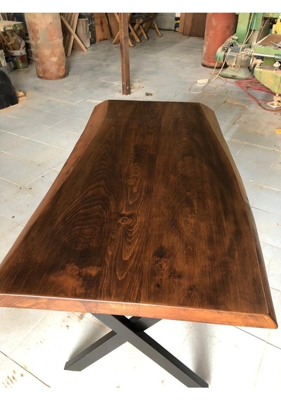 Bintaşmobilya Kütük Masa Ceviz Rengi 120X75.Cm