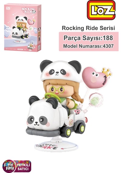 Loz Creative Serisi Sallanan Siyah Beyaz Panda Modeli 188 Parça Oyuncak Yapım Seti Fflz-4307
