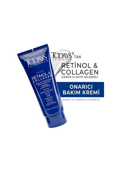 Tr Retinol & Collagen Onarıcı Bakım Kremi, Hyaluronic Acid, 100ml, 2 Adet