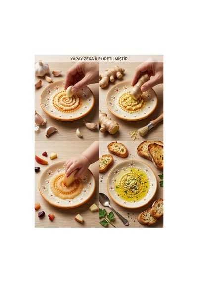 Bsg Design Seramik Sarımsak Ve Zencefil Rende Tabağı 13 Cm - El Yapımı Çini Rende - 945349744 Diğer