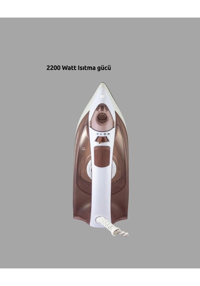 Mey İthalat Buharlı Ütü 2200w Kireç Önleyici Self Clean Damlatmaz Kahverengi