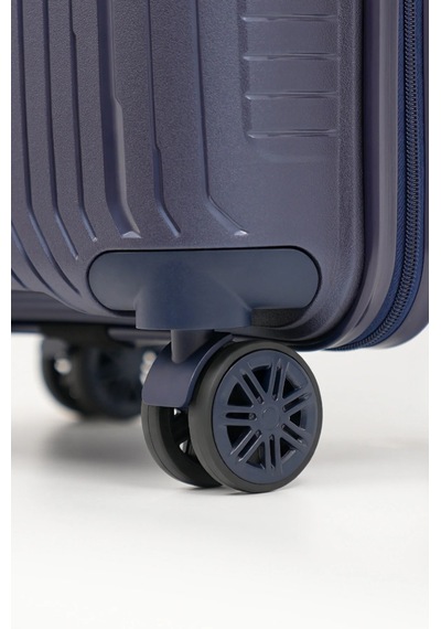 Ground Dikey Çizgili 3'lü Set Valiz 10728 Lacivert