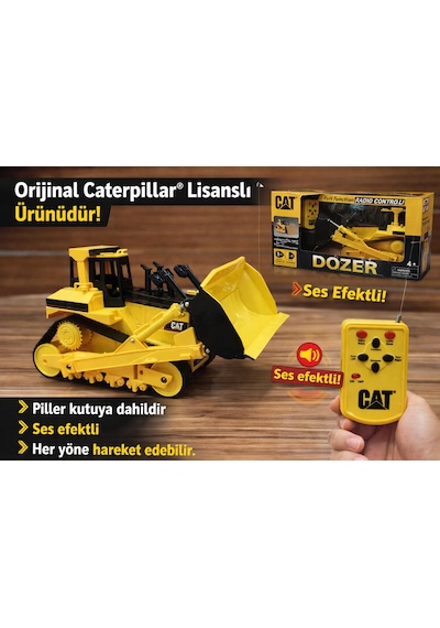Uzaktan Kumandalı Caterpıllar Dozer D11 Sarı - Siyah