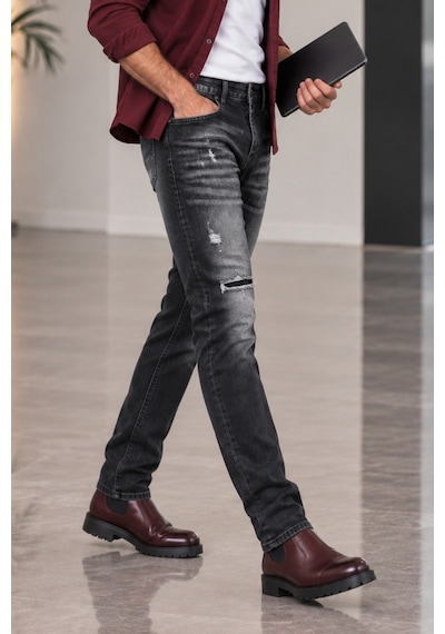 Cedy Denim Cedy Denım Erkek Slim Fit Esnek Likralı Kot Pantolon Vintage Yıkamalı Yırtık Detaylı Dar Paça Jean Ct1210-siyah Cedy Denim Cedy Denım Erkek Slim Fit Esnek Likralı Kot Pantolon Vintage Yıkamalı Yırtık Detaylı Dar Paça Jean Ct1210-siyah