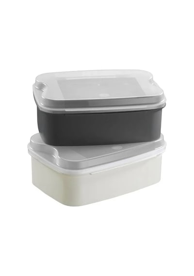 Renkli 1600 Ml Masal Saklama Kabı, Pratik Kullanım Açık Bej