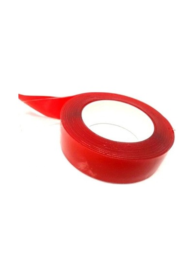 Çift Taraflı Akrilik Silikonize Bant 18 Mm X 2 Metre Kırmızı Vhb Diğer