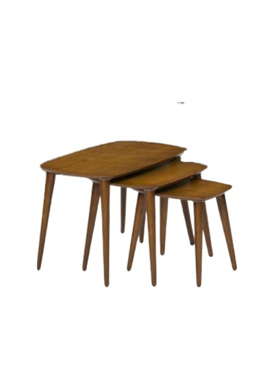 Zigon Osm Oval Parlak Ceviz Kayın Ince Torna Retro Ayak Kutu Içi