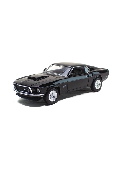 Welly Koleksiyon 1 / 24 Ölçek 1969 Ford Mustang Boss 429 Siyah Arazi Aracı Model Metal Araba Çok Renkli