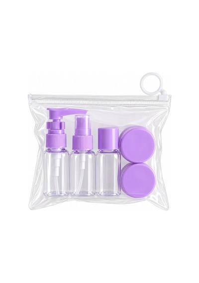 Seyahat Banyo Seti 6 Parça 30 Ml Seyahat Şişeleri, Saklama Kapları, Taşıma Çantalı, Karışık Renk Gönderim