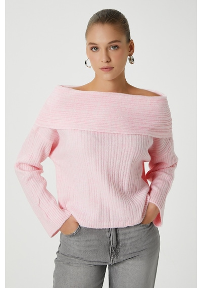 Ritnice Kadın Perla Grade Pembe Yumuşak Triko Kazak Softpembe