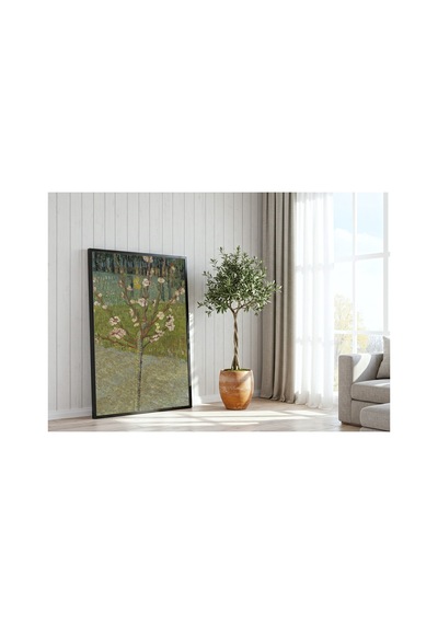 Van Gogh Van Gogh Çiçek Açan Şeftali Ağacı Pembe Çerçevesiz Poster 21x30 Cm A4 Tablo Van Gogh