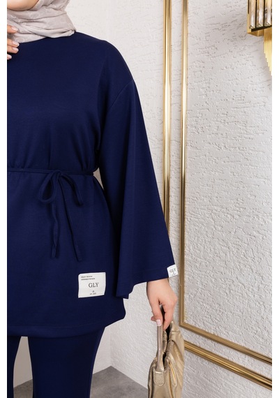 Nevayla Moda Mevsimlik Modal Kumaş Takım - T114 Lacivert