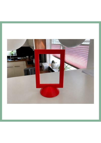 Bşkvirgo 3d Baskı Modern Fotoğraf Çerçevesi - Masaüstü Ve Raf Üstü Dekoratif Resimlik-kırmızı Bsk2026