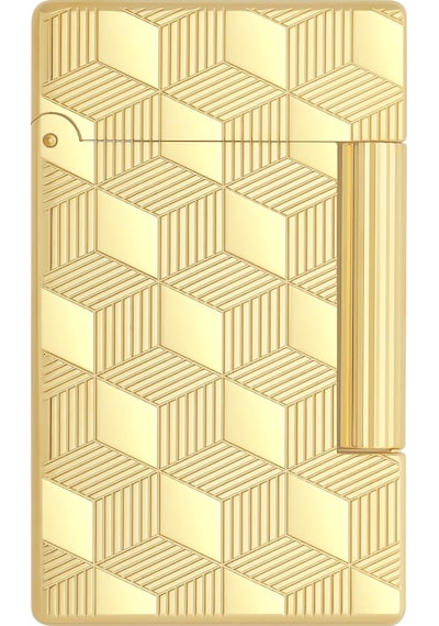 020841 St Dupont Initial Guilloche Gold Çakmak