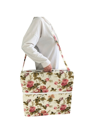Katlanır Yer Yatağı Ve Tek Kişilik Sünger Katlanır Minder Yatak 55x165 Cm 3 Cm-ingiliz Gülü