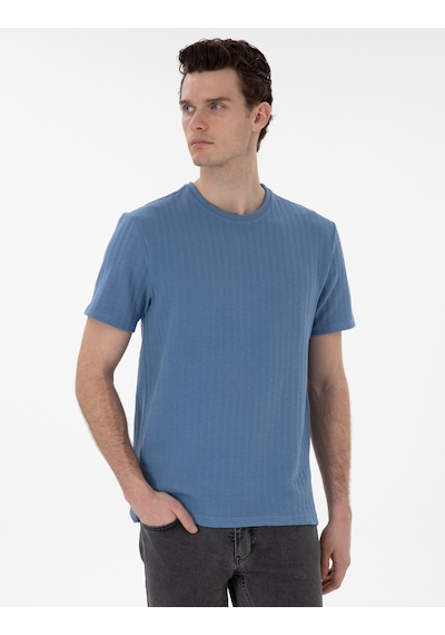Pierre Cardin Erkek Mavi Tişört 50302581-vr036 Mavi