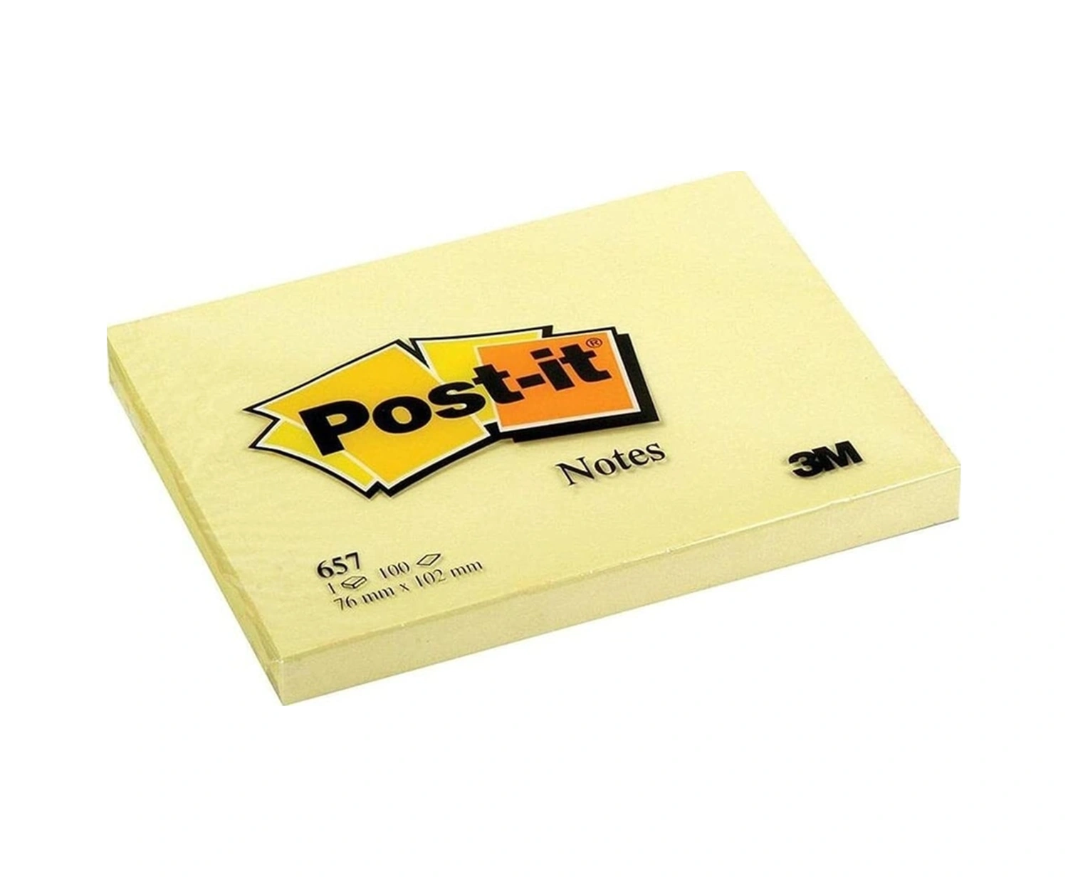 Post-it 657 Post-it 657 Yapışkanlı Not, Sarı, 100 Yaprak, 76x102 Mm