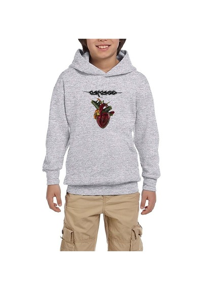 Zepplin Giyim Carcass Torn Arteries Gri Çocuk Kapşonlu Sweatshirt Gri