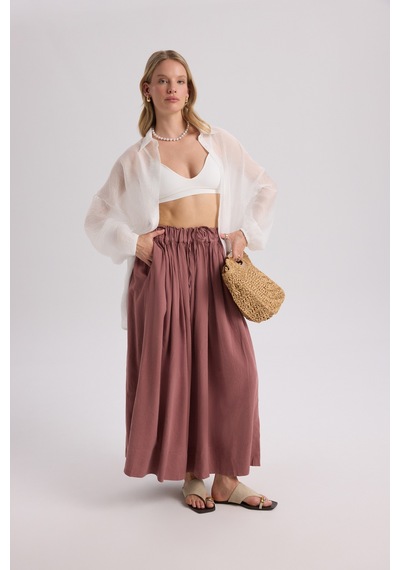 Mai Collection Mai Studios Co. Gabbiano Bağcıklı Pileli Açık Bordo Etek Çok Renkli Mai Collection Mai Studios Co. Gabbiano Bağcıklı Pileli Açık Bordo Etek Çok Renkli
