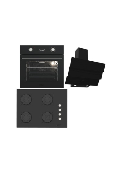 Termikel BO O6555C DB - BH P7144C B - CH S6532C BB Ankastre Set Siyah