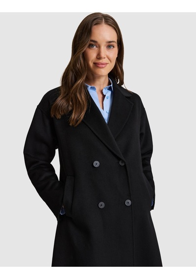 Pierre Cardin Siyah Kaşe Kaban 50333158-vr046