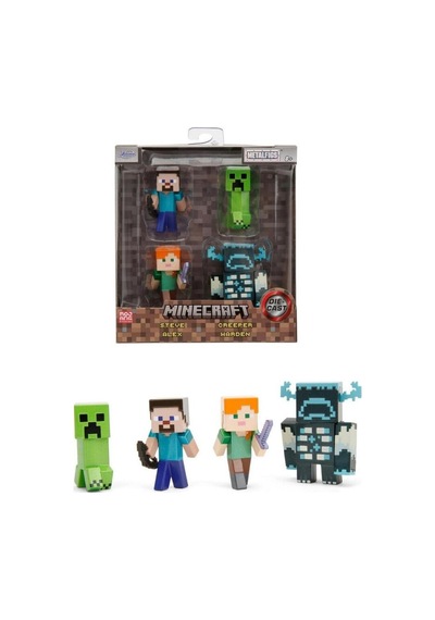Jada Minecraft Metalfigs 4 Lü Die-cast Figür Seti 2,5 İnç 9334337314r00 Diğer