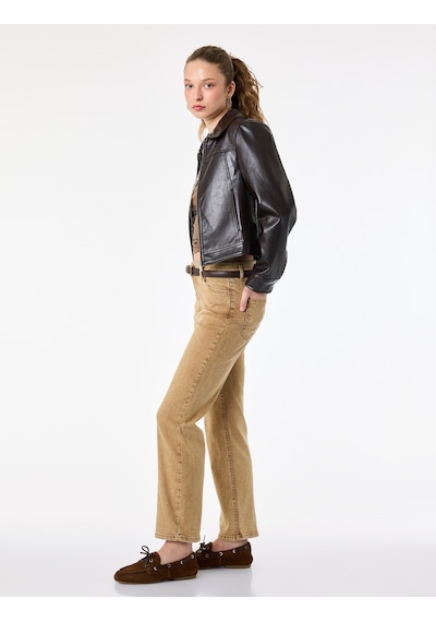 Koton Pamuklu Normal Bel Dar Kalıp Yıkamalı İspanyol Paça Denim Pantolon - Flare Jeans Kahverengi 6sal40093mw Kahve Koton Pamuklu Normal Bel Dar Kalıp Yıkamalı İspanyol Paça Denim Pantolon - Flare Jeans Kahverengi 6sal40093mw Kahve