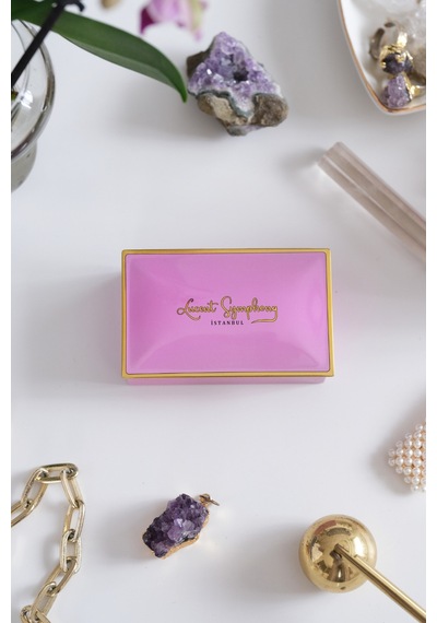 Pembe & Gold 94 X 59 X 36 Mm - Premium Metal Hediye, Takı Ve Saklama Kutusu