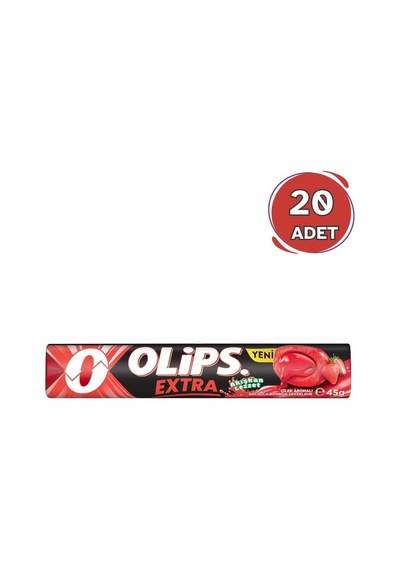 Extra Çilek Aromalı Şeker 45g - 20 Adet