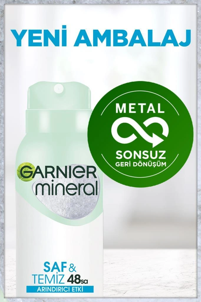 2'li Garnier Mineral Saf Ve Temiz Sprey Kadın Deodorant Seti pktmstsk2-8149