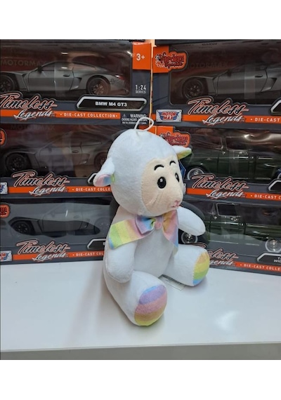 Oyuncak Peluş Sevimli Uyku Arkadaşı Kuzu 20 Cm Çok Renkli