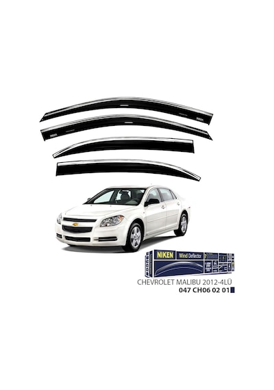 Niken Chevrolet Malibu 2012- Kromlu Cam Rüzgarlığı 4 Lü