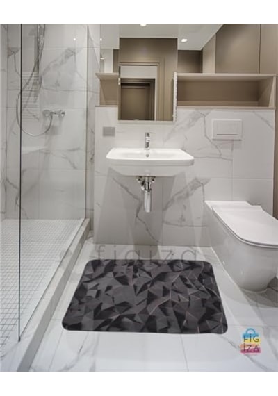Süper Su Emici Kaymaz Tabanlı Paspas Lavabo Paspası 60 40cm Genel