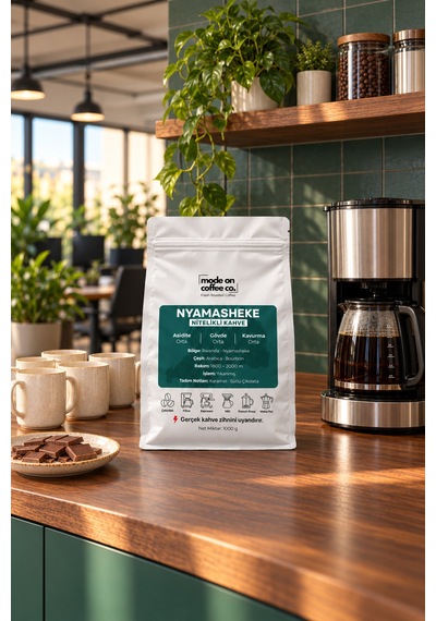 Nyamasheke Rwanda Nitelikli Filtre Kahve 1000 Gr Bourbon Yıkanmış V60